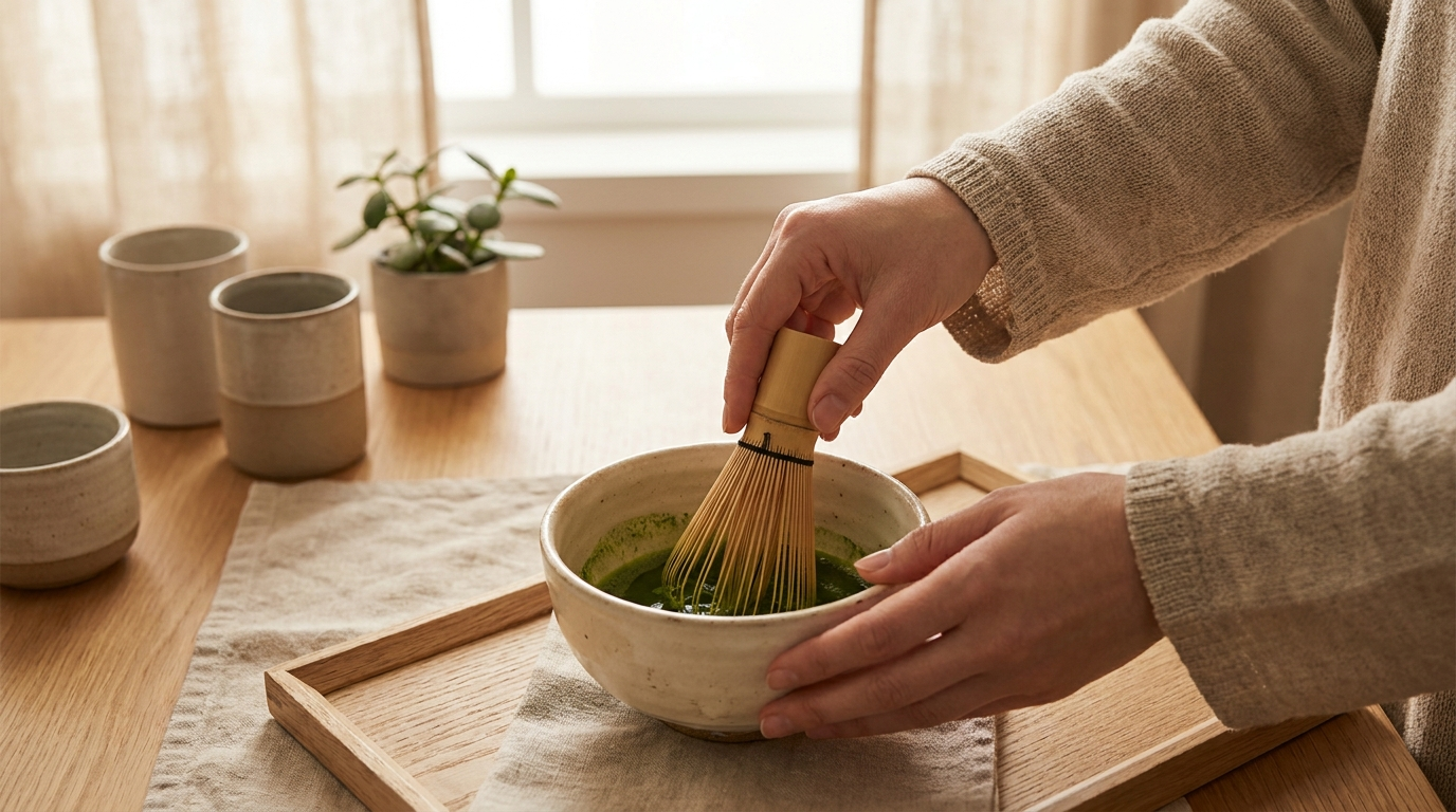 Matcha-Ritual – Aufschäumen mit dem Chasen